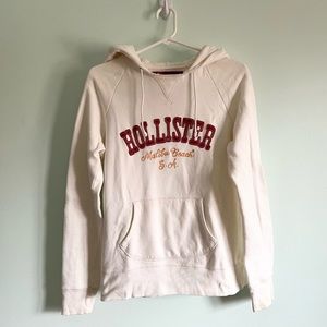 Hollister Logo Graphic Pull Over Sweater Ivory Size XL
